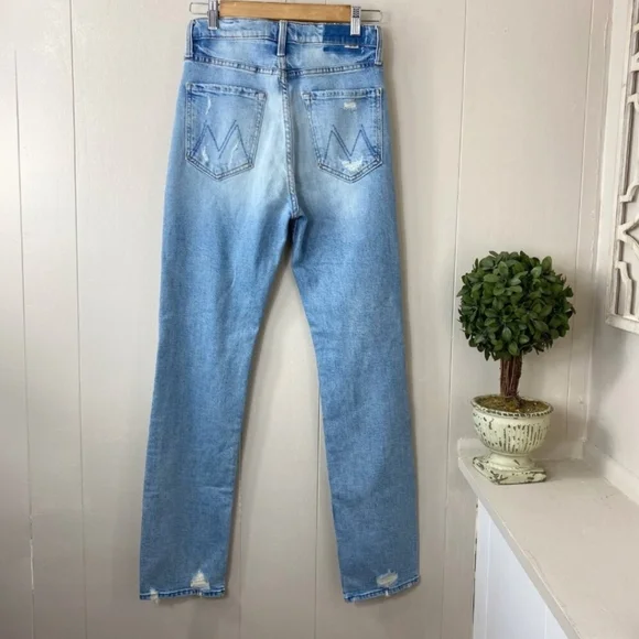 MOTHER Denim | NWOT High Waisted Rider Skimp Slim Jeans in The Confession | 27 - Picture 6 of 14